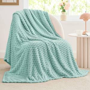 lot 40443 image: BEDELITE Jacquard Blanket - 3D Fleece Decorative Haze Blue Throw Blanket, Super Soft and Cozy Warm Fuzzy Blanket All Seasons Suitable, 50x60Inches - Retail $18