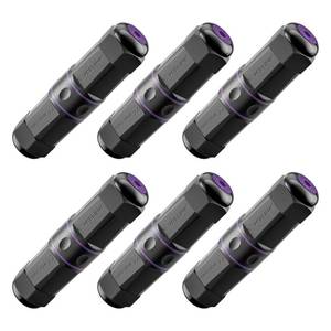 lot 51155 image: VCELINK IP68 Waterproof RJ45 Coupler (4.43in) - 1000Mbps Shielded Outdoor Ethernet Extender, Tool-Free Cat65e5 PoE Compatible, 6-Pack - Retail $28
