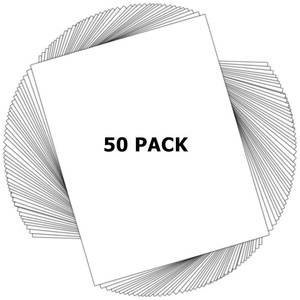 lot 59441 image: Yopay 50 Pack Uncut Picture Mat Backing Boards, 11 X 14in Both Sides White Backboard, Full Sheet Mat Board Center for Prints, Photos, Painting, Photography, Art & Craft, DIY - Retail $30