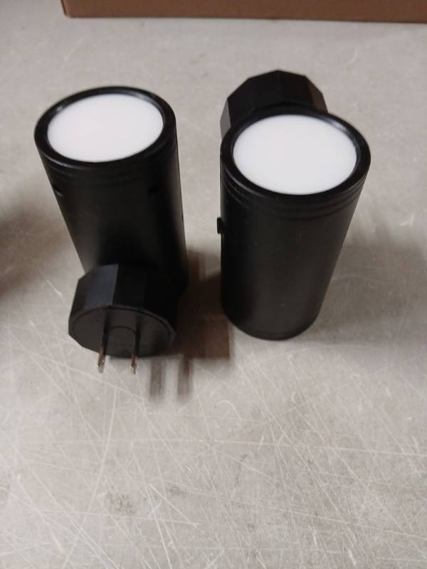 lot 59130 image: Black LED Night Light Plugs - Set of 2 - Retail $12