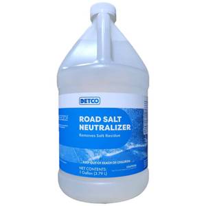 lot 3935 image: Detco Road Salt Neutralizer - Residue Remover for Cars, Trucks, Carpet & Floors, Prevent Rust & Corrosion, 1 Gallon Concentrate Makes 32 Gallons - Retail $38