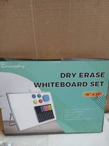lot 26587 image: Gmaophy 16x12 Dry Erase Whiteboard Set - Retail $16
