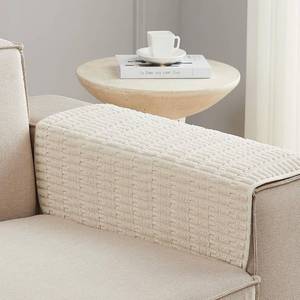 lot 26616 image: Meider Sofa Arm Covers Couch Arm Covers, 2pcs Chair Armrest Cover Non-Slip Armchair Slipcovers for Sofa Couch (Cream White, 22x26 inch) - Retail $16