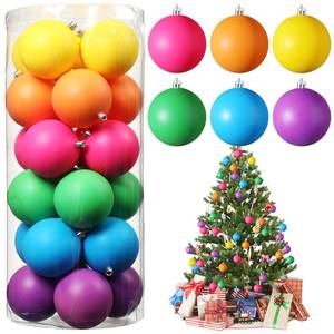 lot 26637 image: Simgoing Christmas Ball Ornaments Neon Color Christmas Tree Decorations Xmas Tree Decor Colored Shatterproof Baubles Plastic Holiday Hanging Balls for Xmas Party(18 Pcs,3.15 Inch) - Retail $29