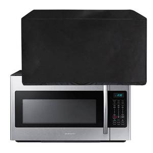 lot 26643 image: Klmnop Microwave Oven Cover, Heat-Resistant and Waterproof Toaster Oven Dust Cover Universal Suitable for Most Microwave Ovens(Black) - Retail $14