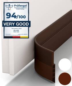 lot 32756 image: Vellure Door Draft Stopper for Bottom of Door - NEW Premium Door Sweep  Door Seal Strip (Save Energy Installs quickly and Easily) Door Weather Stripping, Ideal for Keeping Out Cold (1x39 Brown) - Retail $10