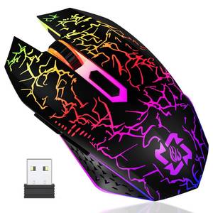 lot 32759 image: MELOGAGA Bluetooth Wireless Gaming Mouse, 2.4G Cordless RGB Rechargeable PC Game Mouse, Black - Retail $14