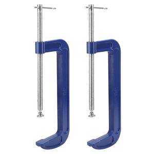 lot 32773 image: SENJEOK 2 PCS 12 Inch C Clamps, Malleable Iron G Clamps with 10 Inches Jaw Opening, C Clamp Brakes for Woodworking, Welding - Retail $30