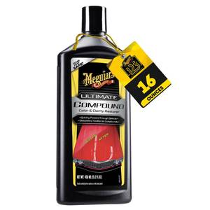 lot 32786 image: Meguiars Ultimate Compound, Pro-Grade Car Scratch Remover for Paint Correction, Removes Swirls and Defects While Restoring Gloss and Shine, Christmas Gifts for Car Guys, 15.2 Oz - Retail $13