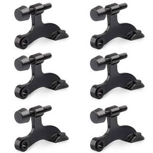 lot 51174 image: HOMOTEK 5Pack Hinge Pin Black Door Stopper,Adjustable Deluxe Heavy Duty Door Stopper 2-12x1-34,with Black Rubber Bumper Tips - Retail $10
