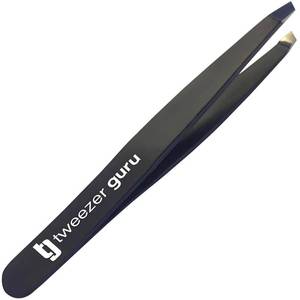 lot 51191 image: Tweezer Guru Tweezers for Women Facial Hair & Men Precision Slant-Pointed Eyebrow Tweezer for Ingrown Hair, Blackhead & Splinter Removal (Black) - Retail $8