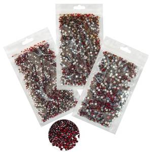 lot 51198 image: qiipii 16000PCS Dark Red Crystal Resin Rhinestones for Crafting 3mm 4mm 5mm Flatback Stones Non-Hotfix Ruby Diamonds Crystals Gems Charms for Nails Face Eyes Makeup Tumblers Bottles DIY Crafts Clothes - Retail $10