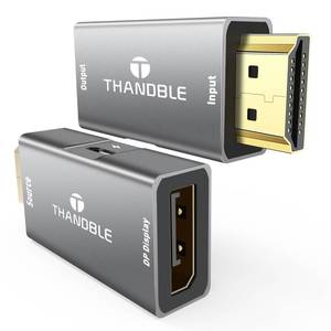 lot 51209 image: THANDBLE HDMI to DisplayPort Adapter 4K 60Hz, HDMI Souce to Display Port Monitor Converter, HD Male Compatible with Laptops, Graphics Cards, PS5, AMD,NVIDIA-1 Pack - Retail $19