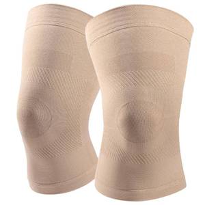 lot 51227 image: Knee Compression Sleeves, 1 Pair, Can Be Worn Under Pants, 20-30mmHg Strong Support Knee Brace for Unisex, Knee Support for Meniscus Tear, Arthritis, Pain Relief, Injury Recovery, Daily Wear, Beige S - Retail $20