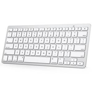lot 51233 image: OMOTON Bluetooth Keyboard Compatible with Mac ONLY, Compact Wireless Keyboard Compatible with MacBook ProAir, iMac, Mac miniPro, Silver - Retail $20