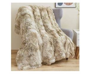 lot 59458 image: GONAAP Fuzzy Faux Fur Throw Blanket Tie-dye Beige Super Soft Cozy Plush Fuzzy Shaggy Blanket for Couch Sofa Bed (Tie-dye Beige, Throw(50x60))