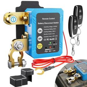 lot 59491 image: RVBOATPAT 12V 240A Remote Battery Disconnect Switch Kill Switch Automatic Power Shut Off Switch Remote Control Switch for Auto Car Truck Boat - Retail $30