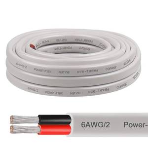 lot 59512 image: 6 Gauge Marine Wire, 10FT 6 AWG Tinned Copper Oxygen-Free Boat Cable Duplex, Waterproof & Corrosion Resistant for Automotive, RV, Solar, LED, Outdoor Use - Retail $36