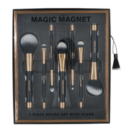 lot 33857 image: Premium Professional Cosmetic Magnet Brush with Standing Holder  7 Pieces