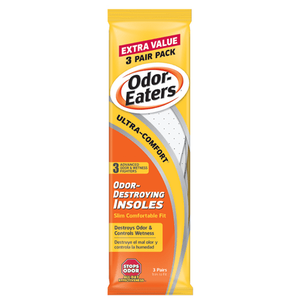 lot 18651 image: Odor-Eaters Foam Insoles For Men & Women  Ultra Comfort  Deodorizer W Charcoal  3 Pairs  Unscented  Foam