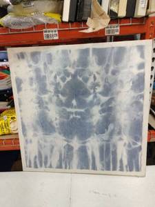 lot 18664 image: Blue and White Tie-Dye Canvas Art