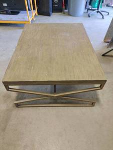 lot 13885 image: Modern X-Base Coffee Table - Retail $599