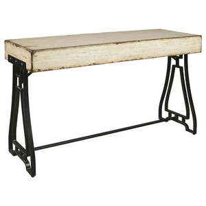 Signature Design by Ashley Vanport Rustic Cream Console Sofa Table - Retail: $323