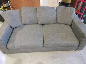 lot 13894 image: Contemporary Gray Fabric Sectional Sofa 78 x 43 - Retail $599
