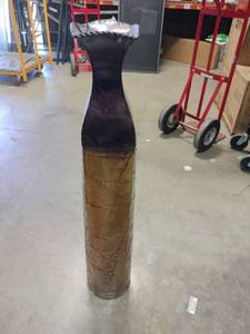 lot 13895 image: Metal Art Deco Style Floor Vase - Retail $75