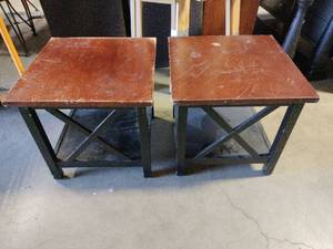 lot 13904 image: Set of 2 Wood End Tables - Retail $175