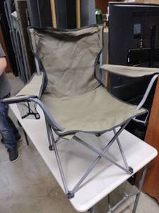 lot 13919 image: Green Folding Camping Chair  - Retail $0