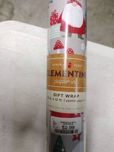 lot 13933 image: Clementine Paper Inc Gift Wrap - Christmas Gnomes - Retail $0