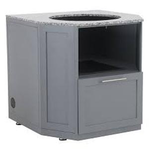 lot 13956 image: Allen & Roth Outdoor Kitchen Kamado Grill Cabinet - Castle Lake - Retail $0
