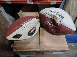 lot 18683 image: Set of 2 NFL Footballs