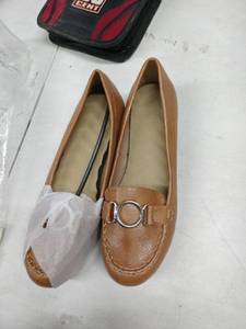 lot 18740 image: Cushion Walk Buckle Wedge Loafer - 9W