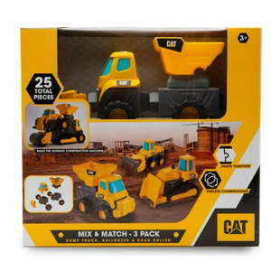 Cat Construction Build Your Own Truck Set. Cat Mix & Match Fleet 3 Pack.
