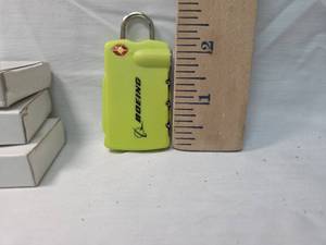 lot 21 image: 4 Boeing TSA Approved Travel Locks - Neon Yellow
