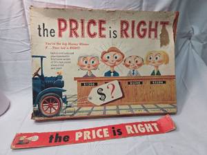 lot 65 image: 1950s The Price is Right Board Game by Lowell Toy