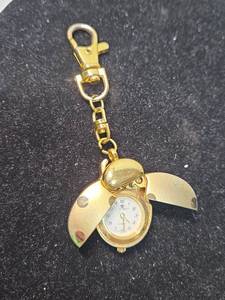 lot 94 image: Cannes Gold-Tone Ladybug Pocket Watch Charm