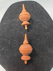 lot 96 image: Lot of 2 vintage wooden tops