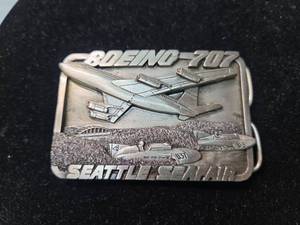 lot 138 image: 1984 Boeing 707 Seattle Seafair Limited Edition Belt Buckle