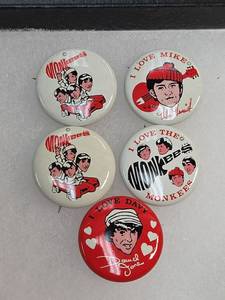 lot 176 image: 1960s Monkees Band Pin Button Collection