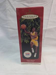 lot 256 image: Magic Johnson Lakers Hallmark Keepsake Ornament - Hoop Stars Series