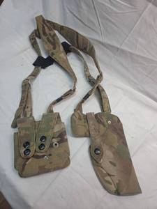 lot 283 image: Multicam Tactical Shoulder Holster with Magazine Pouch