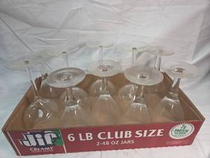 lot 411 image: Crystal Champagne Glasses with Etched detail
