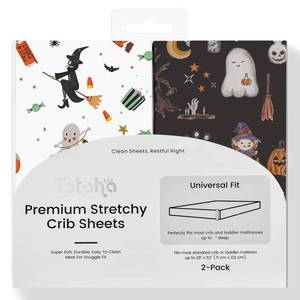 lot 898 image: ONE PACK, MISSING WHITE SHEETS Halloween Crib Sheets Fitted, Buttery Soft Baby Crib Sheets for Boys and Girls - Stretchy Jersey Crib Mattress Sheet1-Pack, Pumpkin, Black Cat, Vampire - Retail $12