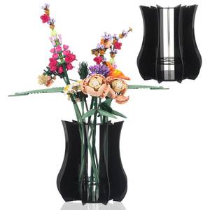 lot 902 image: Vase Holder fit for Lego Flowers Bouquet - Acrylic Puzzle Vase fit for Lego Botanical Collection Building, Adult Gift Display Stand for Roses Orchid Sunflower (Black) - Retail $10