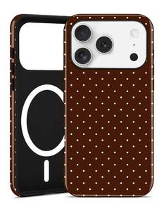 lot 903 image: Jusy Compatible with MagSafe Polka Dot Case for iPhone 17 Pro Max, Cute Aesthetic Polka Dots Magnetic Phone Case, Soft TPU and Hard PC Protective Phone Cover for Women Girls��Shiny�� - Brown - Retail $17