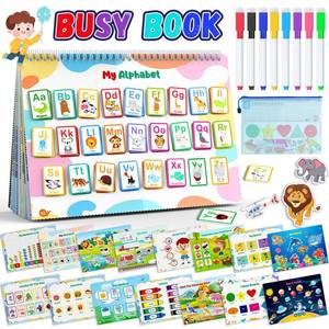 lot 913 image: Websonaw Busy Book for Toddlers 3, Preschool Learning Activities with 30 Themes Prek Preschool Workbooks, Montessori Educational Learning Toys Activity Books for Christmas Birthdays Gifts Boys Girls - Retail $20