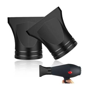 lot 926 image: UAIAGM 2PCS Hair Dryer Attachment Universal Black Plastic Blower Nozzle Replacement Styling Tool for Home Use or Professional Salon Hairdressing Blow Outer Diameter 4.2cm to 4.6cm - Retail $7